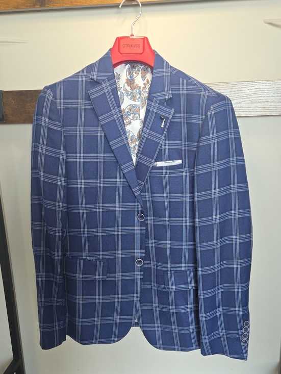 Levi Strauss Signature Other - Men's Navy Windowpane Blazer by